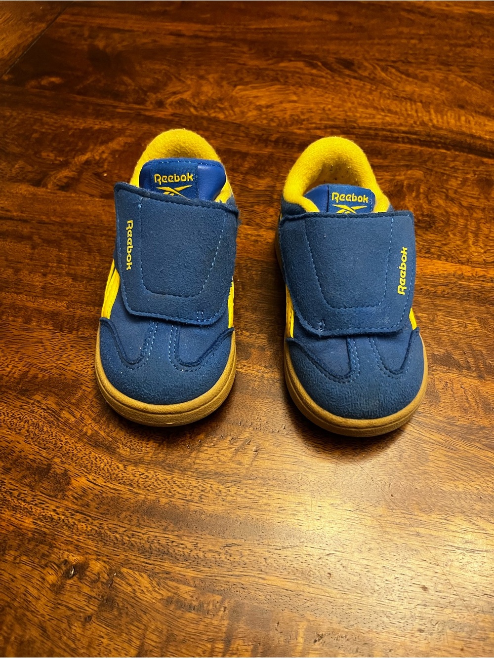 Reebok Blue and Yellow Suede Size 5 Toddler Shoe